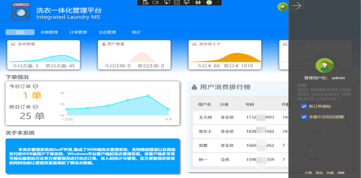 洗衣一体化平台介绍